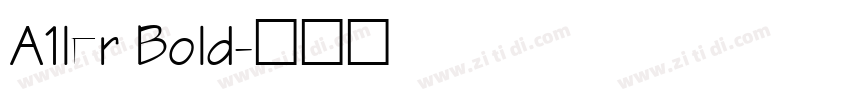 A1ler Bold字体转换